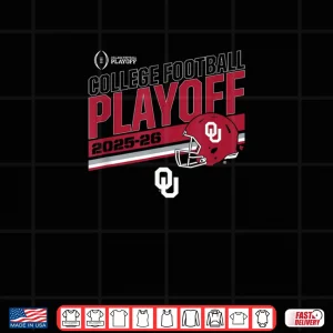 Design Oklahoma Sooners College Football Playoff Stripe 2025 Shirt 1