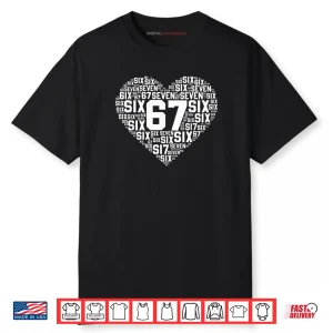 67 Meme Six Seven Heart Matching Couples Valentines Shirt
