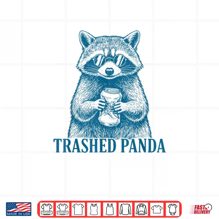 Design Trashed Panda Racoon Gets Drunk Raccoon Meme Shirt