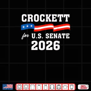 Design Jasmine Crockett for Texas 2026 Senate US Senator Campaign Shirt