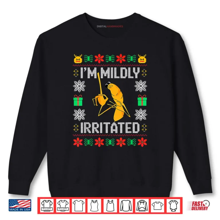 Sweatshirt Im Mildly Irritated Marcus The Worm Christmas Meme Shirt 2