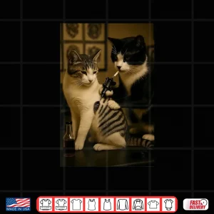 Cat Smoking Tattoo Inked Kitty Artist Funny Meme Shirt 3 Design Cat Smoking Tattoo Inked Kitty Artist Funny Meme Shirt