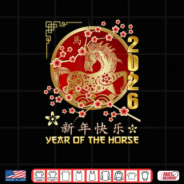 Design Chinese New Year 2026 Year of The Horse Gold Shirt