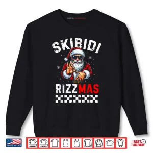 Sweatshirt Rizz Christmas Santa 6 7 Funny Xmas Skibidi Rizzmas 6 7 Meme Shirt