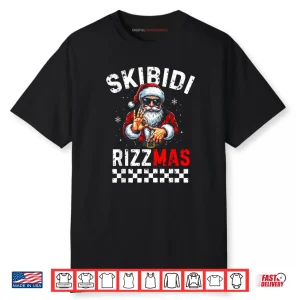 Rizz Christmas Santa 6 7 Funny Xmas Skibidi Rizzmas 6 7 Meme Shirt