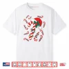 Red and White Candy Cane Santa Christmas Xmas Lights Shirt