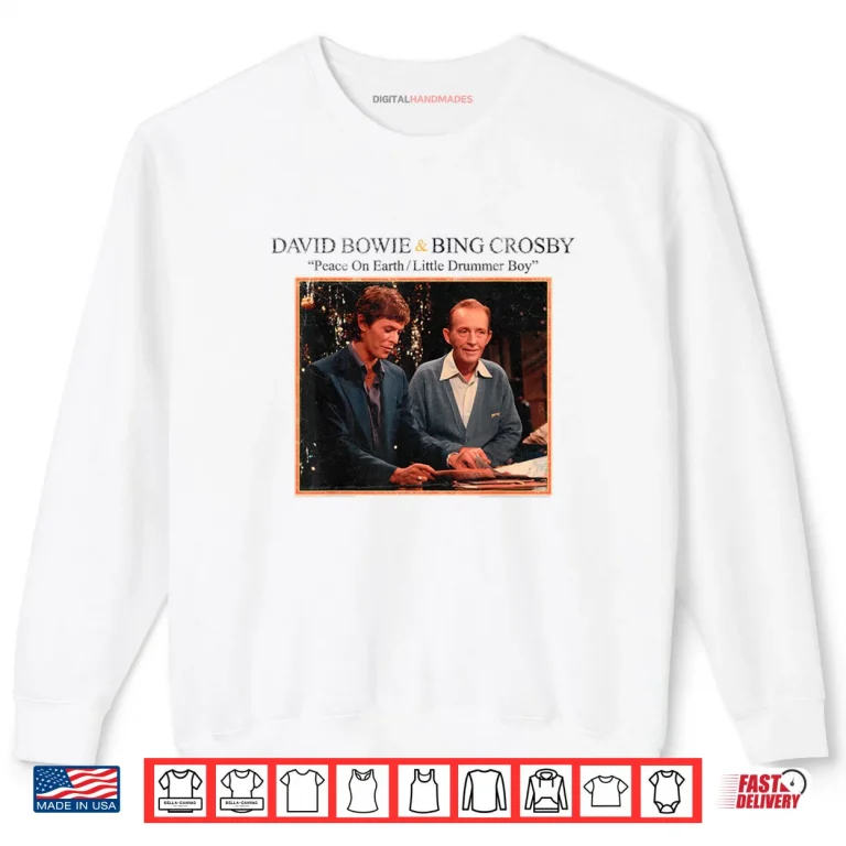 Sweatshirt Official Bowie Bing Crosby Peace on Earth Christmas Music Shirt