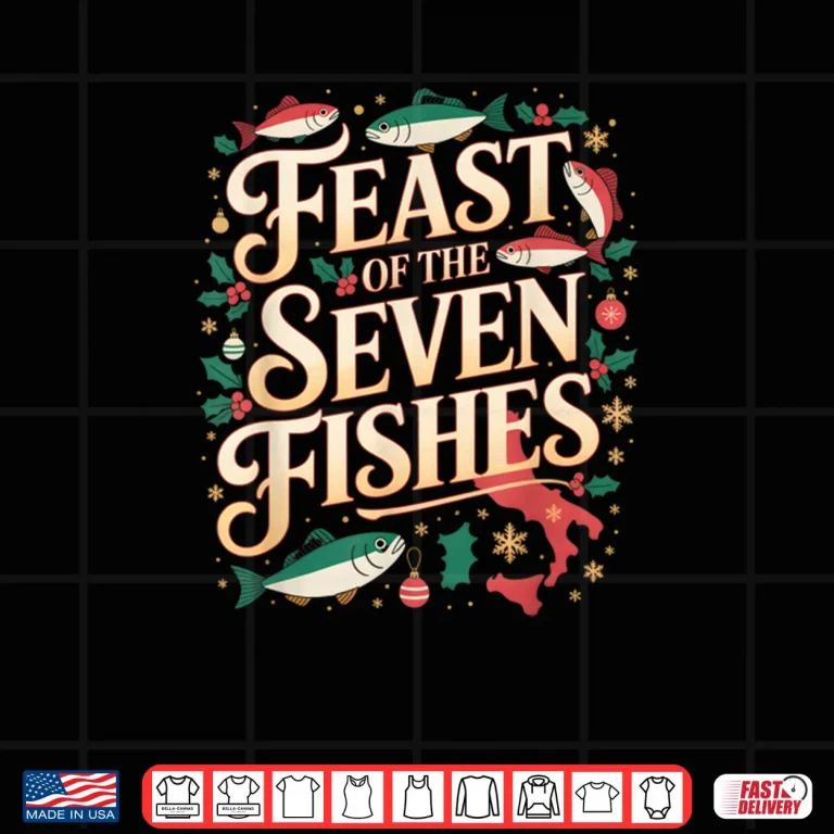 Design Feast of The Seven Fishes Italy La Vigilia Christmas Eve Shirt