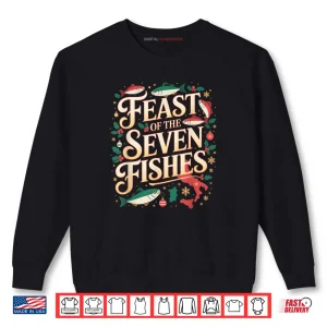 Sweatshirt Feast of The Seven Fishes Italy La Vigilia Christmas Eve Shirt