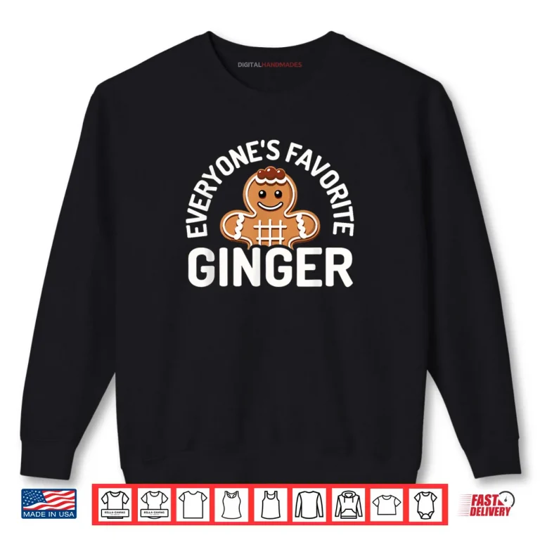 Sweatshirt Everyones Favorite Ginger Gingerbread Man Christmas Shirt 1