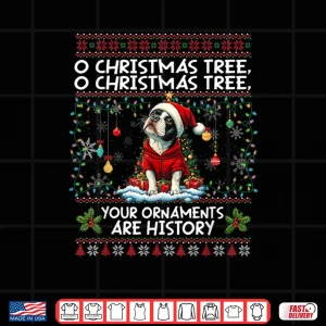 Design Boston Terrier Christmas Tree Decorations Dog Lover Xmas Shirt