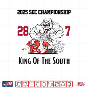 Design Georgia Bulldogs 2025 SEC Championship 28%E2%80%937 King Of The South Shirt