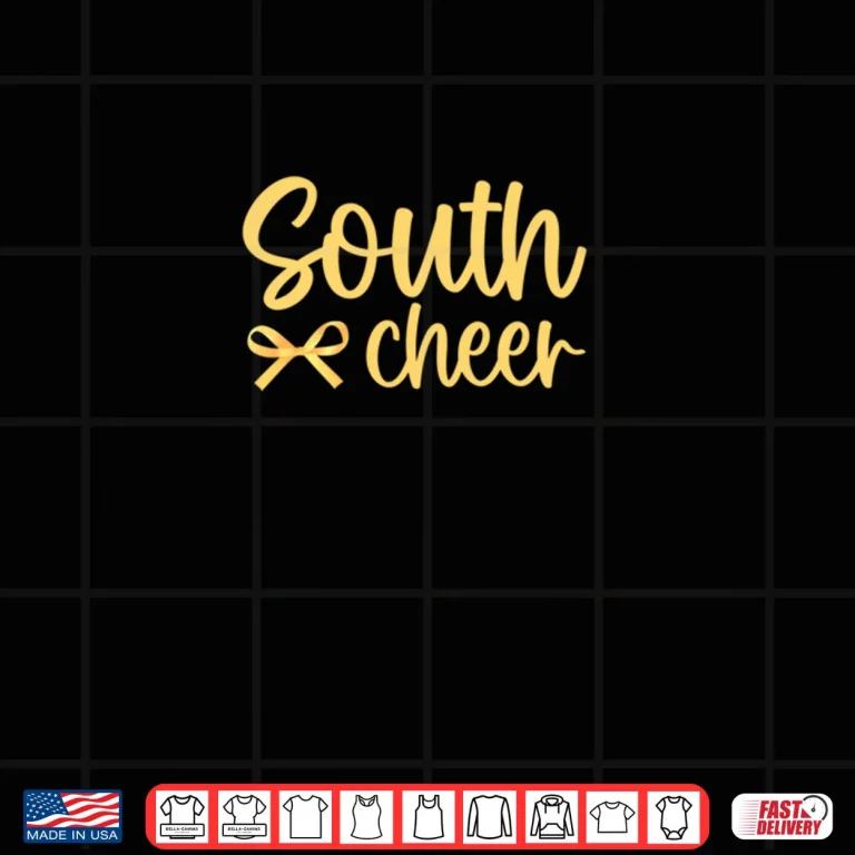 Design South Yellow Bows Cheer Front and Back Shirt