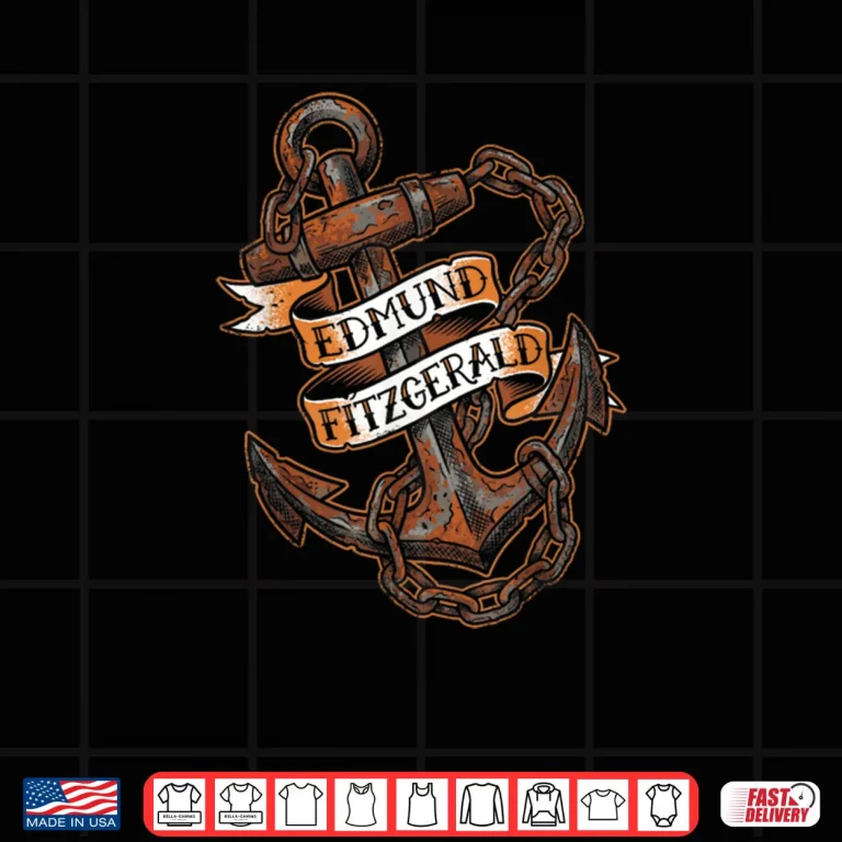 Design Edmund Fitzgerald Lake Superior Shipwreck Rusty Anchor Shirt 1
