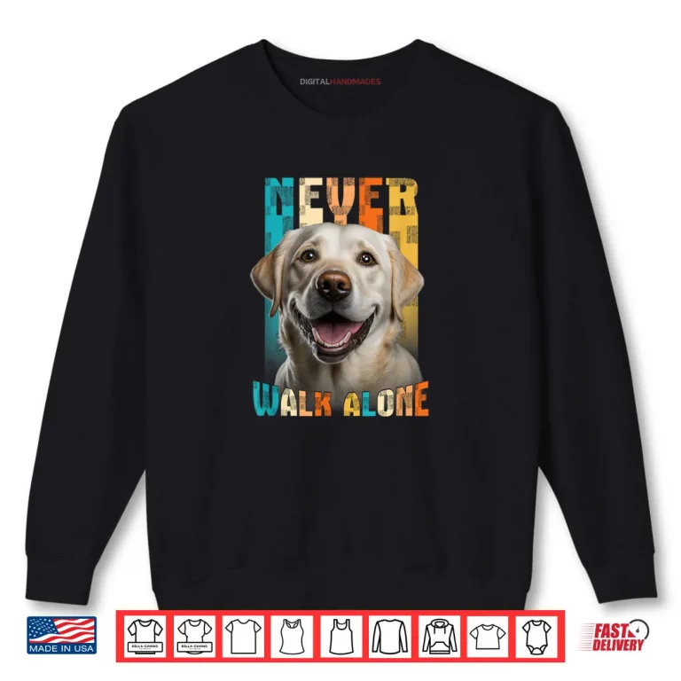 Sweatshirt Dog Walker Labrador Retro Shirt 1