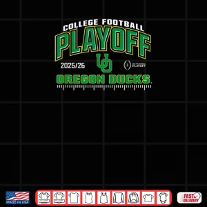 Design Oregon Ducks College Football Playoff CFP 2025 26 Black Shirt
