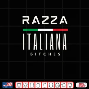 Razza Italiana Italian Flag Stripe Bold Statement Shirt 3 Design Razza Italiana Italian Flag Stripe Bold Statement Shirt