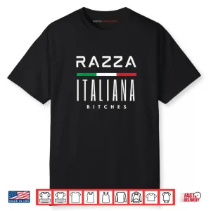 Razza Italiana Italian Flag Stripe Bold Statement Shirt