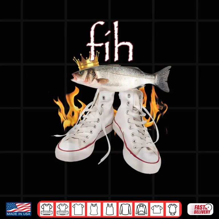 Design Fih Shoes Fish Funny Misspelled Fish Meme Fih Calling Humor Shirt