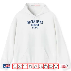Notre Dame Indiana in Vintage 80s 90s Style Sports Shirt 2 Hoodie Notre Dame Indiana in Vintage 80s 90s Style Sports Shirt