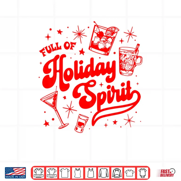 Design Full of Holiday Spirit Christmas Drinking Retro Cocktails Shirt