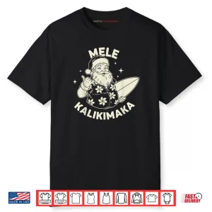 Christmas Mele Kalikimaka Santa Shaka Hawaii Shirt