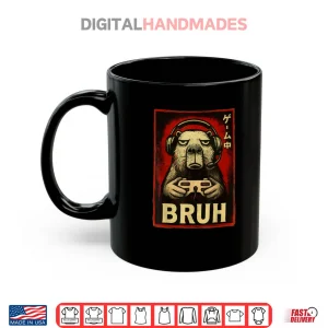 Mug Capybara Gamer Bruh Graphic Shirt