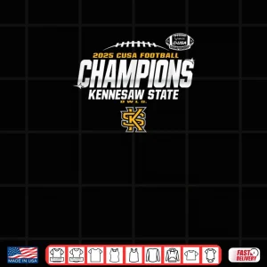 Design Kennesaw State Owls C USA Champs 2025 Football Locker Room Shirt 2