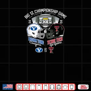 Design BYU vs Texas Tech Big 12 Champsionship 2025 Football Shirt