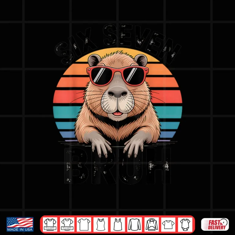 Design Six Seven Bruh 6 7 Meme Capybara Shirt