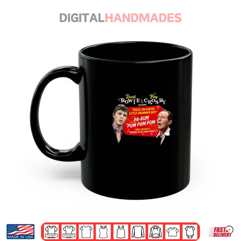 Mug Official Bing Crosby David Bowie Christmas Music Shirt