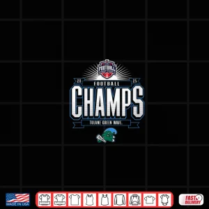 Design Tulane Green Wave AAC Champs 2025 Football Locker Room Shirt