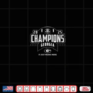 Design Georgia Bulldogs SEC Champs 2025 Football Locker Room Shirt