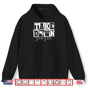 Hoodie Vintage Takedown Season Wrestling Gift Shirt