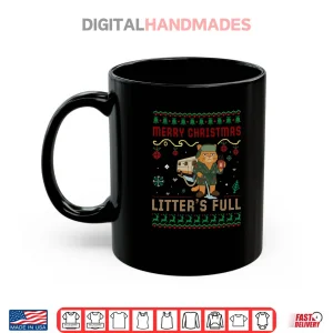 Mug Merry Christmas Litters Full Funny Cat Xmas Ugly Sweaters Shirt