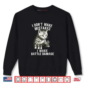 Sweatshirt Cat Miniature Painter Battle Damage Funny Miniature Painting Shirt