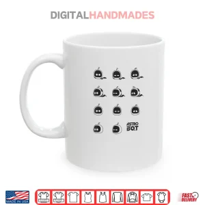 Mug Astro Bot Character Faces Grid Video Game Shirt