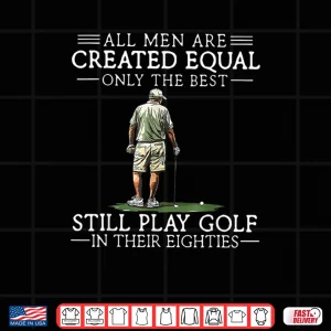Design Best Men Play Golf Eighties Golfer Golfing Shirt