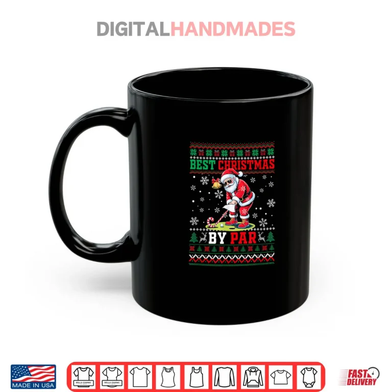 Mug Best Christmas Par Santa Sweater Playing Golf Golfer Shirt