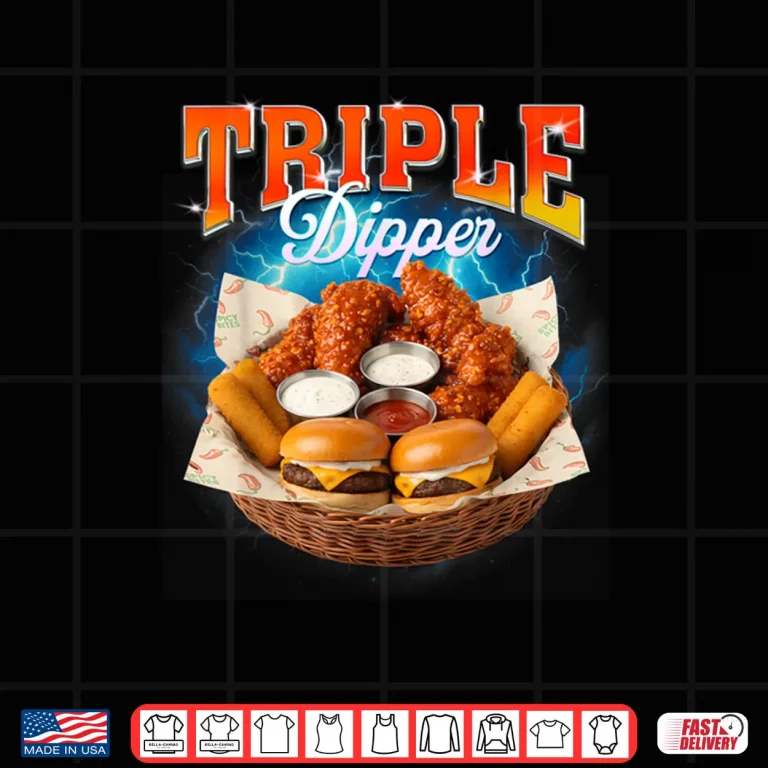 Design Fast Food Hamburger Chicken Nugget Foodie Triple A Dipper Shirt