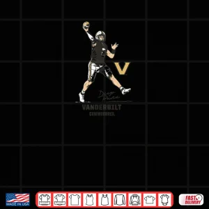 Design Vanderbilt Football Diego Pavia Superstar Pose Vanderbilt Shirt