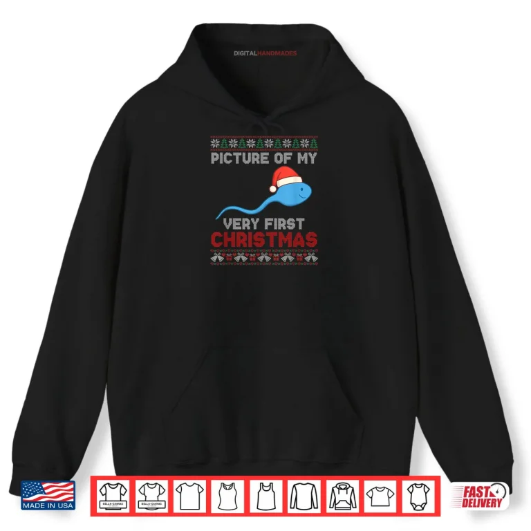 Hoodie Picture of My Very First Christmas Joke Shirt