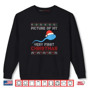 Sweatshirt Picture of My Very First Christmas Joke Shirt