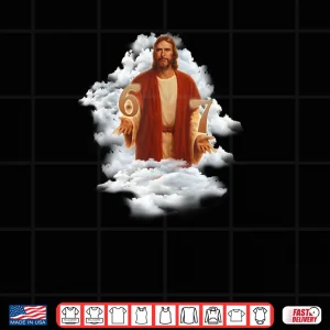 Design Jesus Doing 6 7 Meme Christ Six Seven Painting VBS Shirt