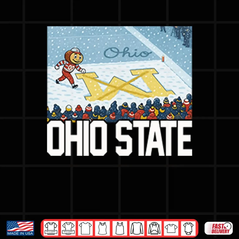 Design Ohio Vs Michigan Rivalry Script Ohio On Big M Shirt