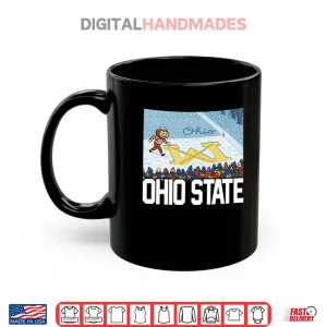 Mug Ohio Vs Michigan Rivalry Script Ohio On Big M Shirt