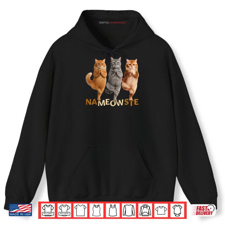 Hoodie Nameowste Yoga Cat Shirt 2