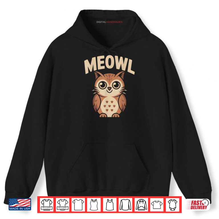 Meowl Cat Owl Hybrid Meme Brain Rot Gen Alpha Trending Shirt 2 Hoodie Meowl Cat Owl Hybrid Meme Brain Rot Gen Alpha Trending Shirt 2