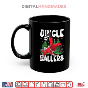 Mug Jingle Ballers Santa Football Christmas Soccer Plaid Shirt 2