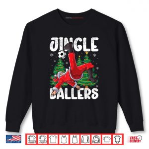 Sweatshirt Jingle Ballers Santa Football Christmas Soccer Plaid Shirt 2